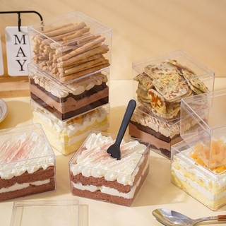 Set 10 hộp nhựa mousse vuông 9560 + nắp