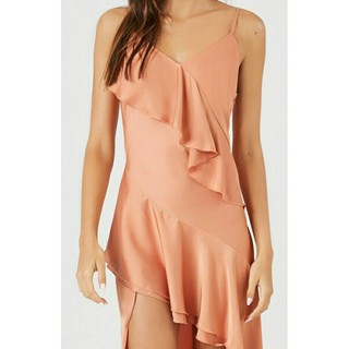 (Size S-L) Đầm satin xuất dư, F21