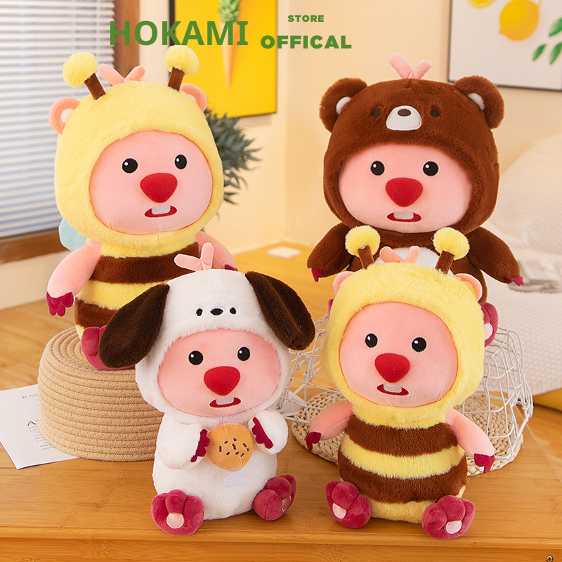 Gấu Bông Loopy Ong Cosplay Cao Cấp Hokami Thú Nhồi Bông Hải Ly