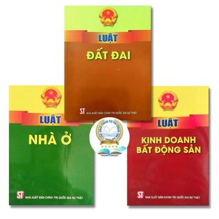 Sách - bộ 3 cuốn luật đất đai - luật nhà ở - luật kinh doanh bất động sản