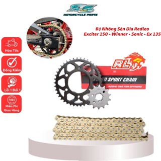 Nhông sên dĩa Redleo Exciter 150 -Winner -Sonic chinh hãng Mẫu New 2024