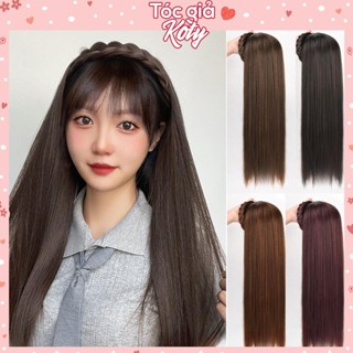 Băng đô cài tóc giả thẳng Koty, băng đô tóc giả nửa đầu thẳng cho nữ T702