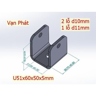  Pát U 51x60x50x5mm 