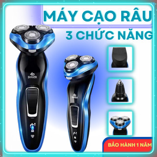 Máy cạo râu 4d đa năng 3 trong 1, cạo râu, tỉa lông mũi, cắt tóc, 3 lưỡi dao thay thế dễ dàng