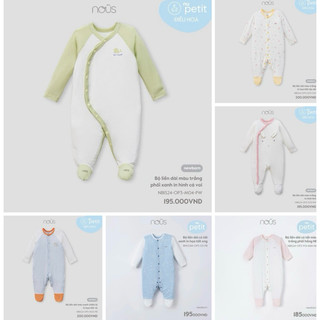 Body nous pettit size newborn dưới 5.5kg có tất cho bé sơ sinh