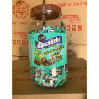 Kẹo alpenlibe chocomint - kẹo bạc hà nhân socola - hũ 493g