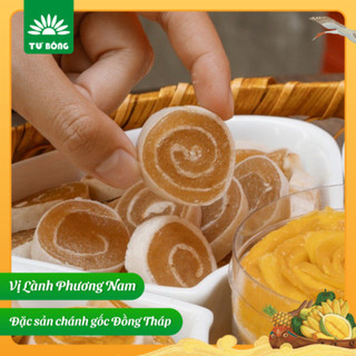 Mãng Cầu Cuộn - Làm Từ Trái Cây Miền Tây, Ít Đường, Dẻo Giòn - Đặc Sản Chánh Gốc Đồng Tháp - Tư Bông