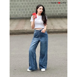 Áo thun nữ dáng vừa cổ tròn tokyolife 40000346/c9tsh536p