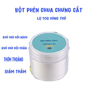 Bột phèn chua chưng cất nguyên chất , khử mùi hôi nách, hôi chân hiệu quả 50g