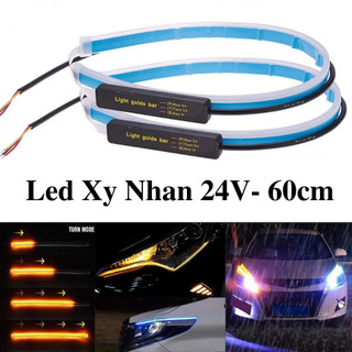 01 dây led độ mí mắt, xi nhan chạy đuổi audi 24v 60cm cho ô tô tải đèn chờ màu trắng ,xy nhan vàng giá 1 dây