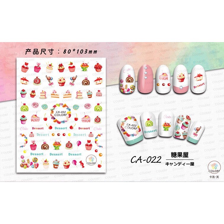 Sticker & Decal dán móng tay đồ uống