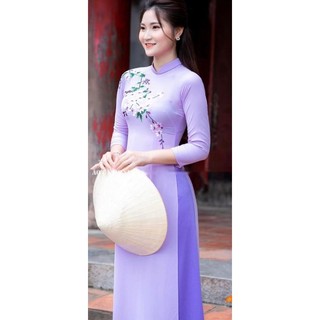 Áo dài thêu lụa Tây Thi cao cấp