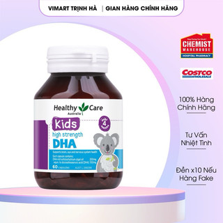 DHA cho bé Healthy Care Kids DHA Úc 60 viên, hỗ trợ phát triển trí tuệ, tăng cường trí nhớ