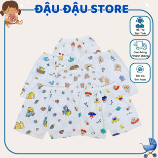 Combo 10 Quần Đùi Chục Sơ Sinh Tăm Lạnh Cho Bé Trai, Bé Gái Vải Thun Lạnh Mát, Mềm Mịn [QT01] Đậu Đậu Store