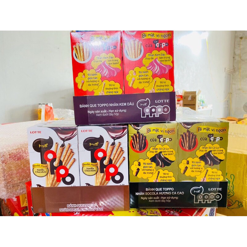 Bánh Que Lotte Toppo 40g Dâu/Vani/Ca Cao