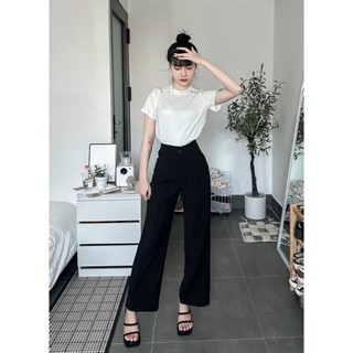 Quần Tây Nữ Ống Đứng Lưng Cao 1 Nút Xinh Xắn Shop Tiến Linh