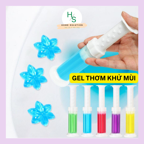 [ COMBO 5 ] GEL HOA VỆ SINH KHỬ MÙI HÔI BỒN CẦU, NHÀ TẮM HƯƠNG THƠM DỄ CHỊU MÀU NGẪU NHIÊN
