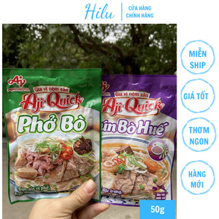 Gia vị nêm sẵn phở bò, bún bò Huế Aji- Quick 57g