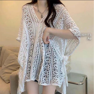 Áo ren lưới đi biển cổ tim form rộng sang trọng VIENS STORE