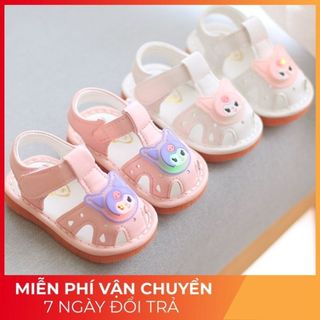  Dép tập đi da mềm đèn LED có còi CHIP CHIP HOT 2025 mã 607 Quảng Châu cao cấp cho bé trai bé gái 