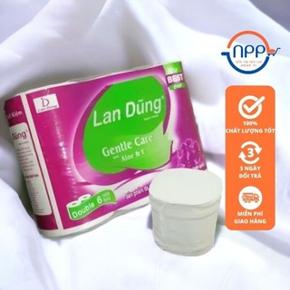  Giấy Vệ Sinh Lan Dũng Tím 3 Lớp Có Lõi,Không Lõi 1 Xách 6 Cuộn 