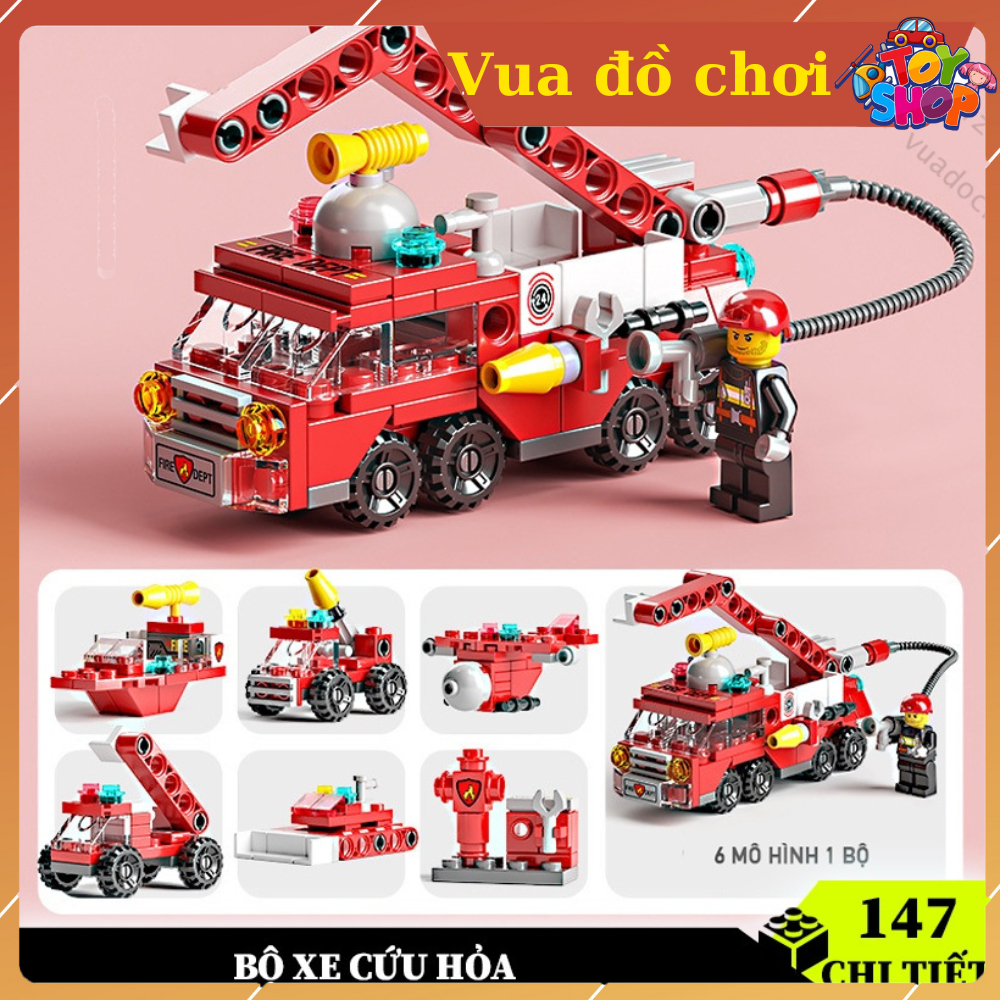 Đồ chơi lắp ráp mô hình Cảnh Sát / Cứu Hỏa / Máy Bay / Tàu Chiến 138 - 150 chi tiết cung cấp bởi Toyshop_Vuadochoi