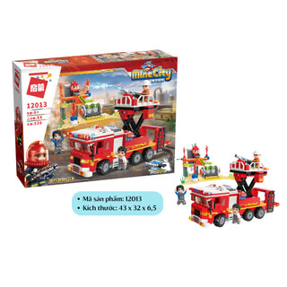 Đồ chơi - Bộ đồ chơi xếp hình mô hình cứu hộ FireLine 12013 - QMAN