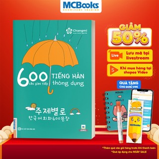 Sách - 600 câu giao tiếp tiếng hàn thông dụng dành cho người tự học
