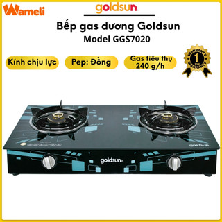 Bếp gas đôi Goldsun GGS7020 nấu nhanh và an toàn với hệ thống đánh lửa Magneto và mặt kính cường lực