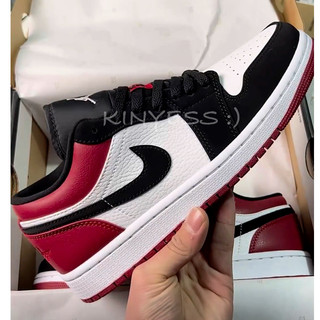 Giày air jordan 1 retro low "black toe"