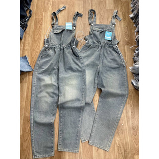 Quần yếm jean rút eo phối túi, quần yếm nữ viens store