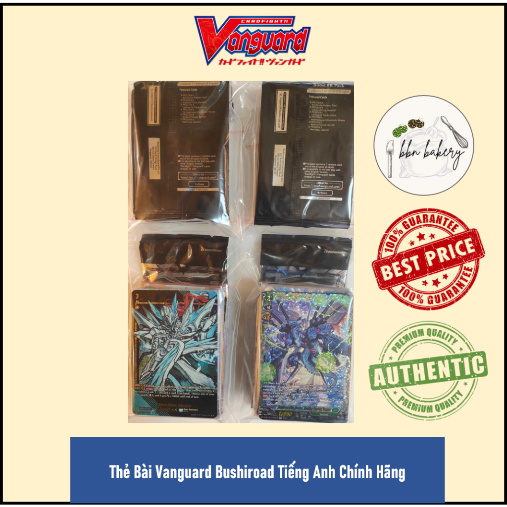 Random 50 Card Thẻ Bài Tiếng Anh Cardfight Vanguard Chính Hãng - 1 TÚI 50 LÁ