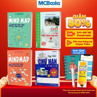 Sách -Combo Tự học tiếng Trung: Giáo trình Hán ngữ 1,Tập viết chữ Hán, Mindmap từ vựng, ngữ pháp theo giáo trình Hán ngữ