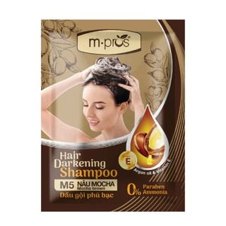 (5 MÀU )GỘI PHỦ BẠC TÓC NHANH CHÓNG MPROS 25ML