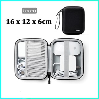 Hộp đựng cáp sạc macbook laptop điện thoại hộp đựng phụ kiện công nghệ Form Cứng size lớn Baona (Boona) F015 F016