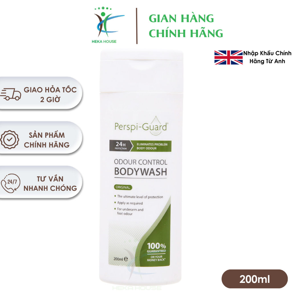 Sữa Tắm Perspi Guard Odour Control Body Wash Giúp Khử Mùi & Mồ Hôi Hiệu Quả 24h 200ml