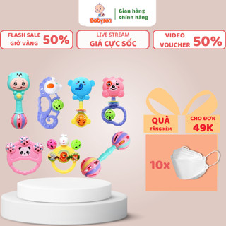 Lục lạc cho Bé sơ sinh 7 Món Babysun - Xúc xắc cho Bé sơ sinh 0 6 tháng tuổi - Phát triển Giác quan, Vận động tinh