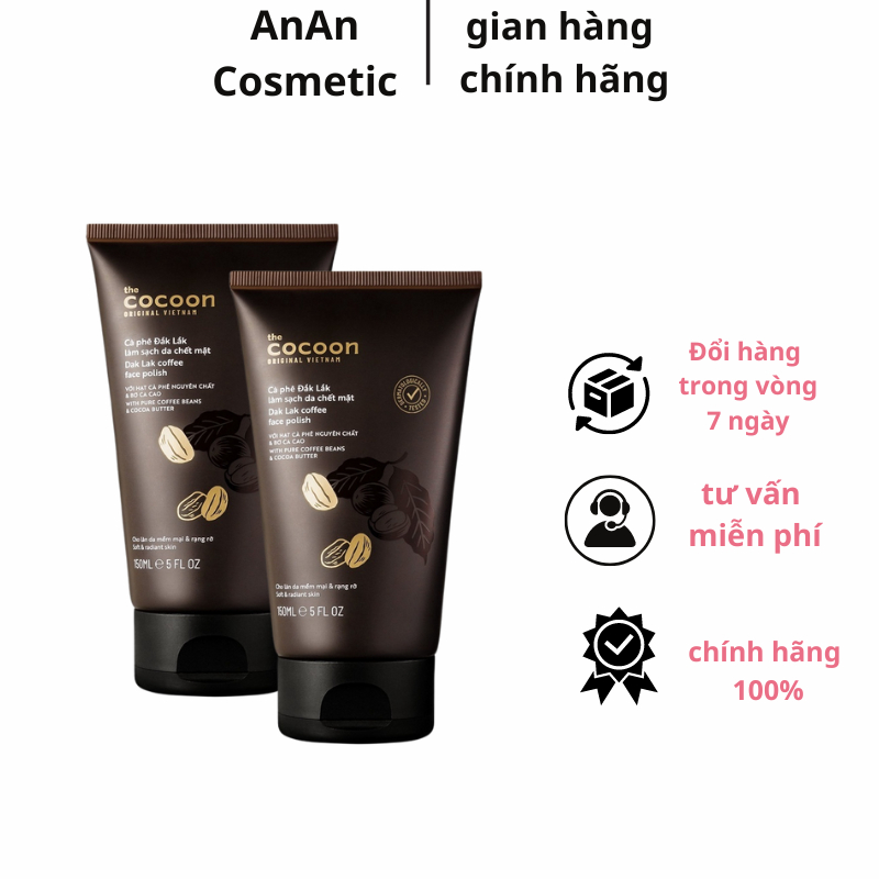 Tẩy da chết mặt cà phê Đắk Lắk Cocoon