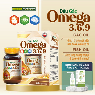 DẦU GẤC OMEGA 3 6 9 - Tăng cường sức khỏe tim mạch, não bộ và thị lực - Giúp da sáng hồng, phòng ngừa xơ vữa mạch máu