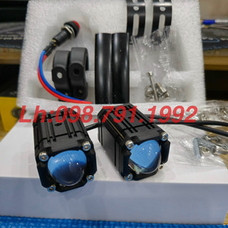 Đèn trợ sáng bi cầu Mini 4 chế độ dùng cho xe máy