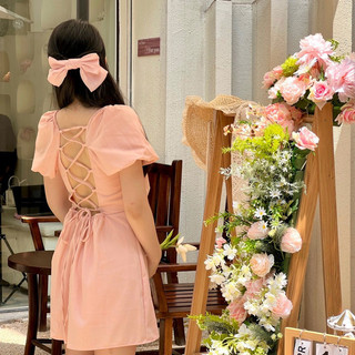 Váy nữ hè tiểu thư du lịch đi biển phong cách Hàn quốc (ảnh thật)