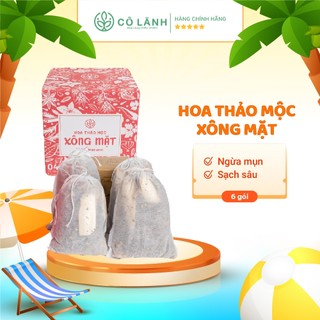 Hoa thảo dược xông mặt Cỏ Lành - 4 gói 12 lần xông giúp trắng sáng, làm sạch sâu da