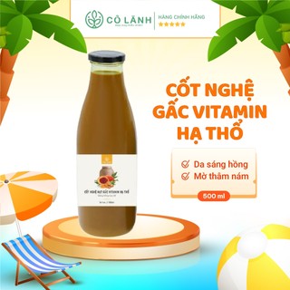 Nước cốt nghệ hạt gấc hạ thổ Cỏ Lành 1000ml - Dưỡng trắng da mặt , làm mờ thâm nám tàn nhang