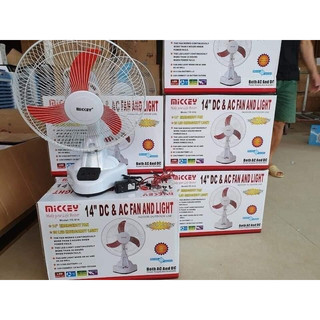 ] Quạt tích điện cắm 12V có kẹp bình Mickey TD-914