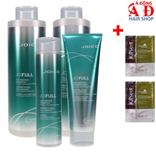 Bộ dầu gội xả làm phồng tóc Joico Joifull Volumizing thưa mỏng rụng Mỹ + 2 gói dầu xả Karseell 15ml