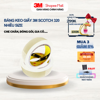 Băng keo giấy 3M™  320 (combo 5 cuộn)