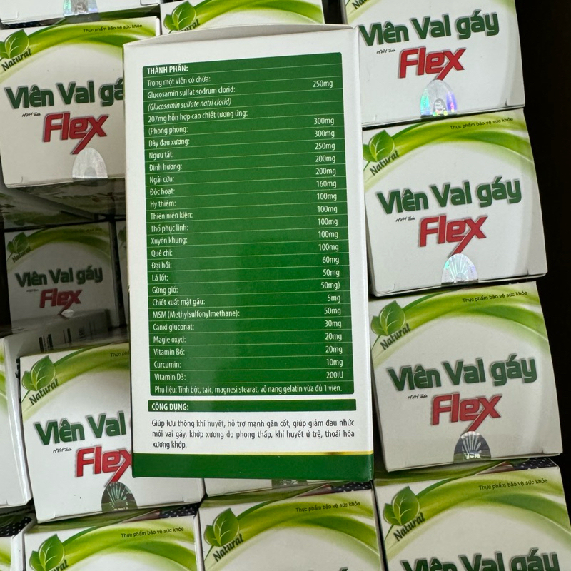 Viên vai gáy Flex hỗ trợ giảm đau mỏi vai gáy tê bì chân tay người thoái hóa cột sống [ Viên vai gáy HVH Tada Flex ]