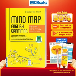 Sách - Mindmap English Grammar - Ngữ Pháp Tiếng Anh Bằng Sơ Đồ Tư Duy Cho Người Học Căn Bản - Học Kèm App