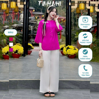 Đồ lam đi chùa lụa gấm tô châu TINH NHI mềm mịn thoải mái PP55