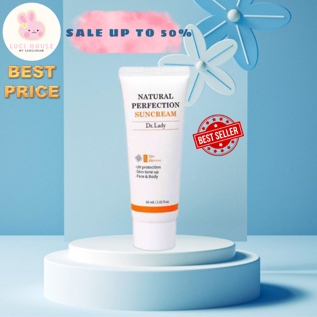 Kem chống nắng Dr.Lady Suncream 60ml nâng tone, kiềm dầu không bóng nhờn